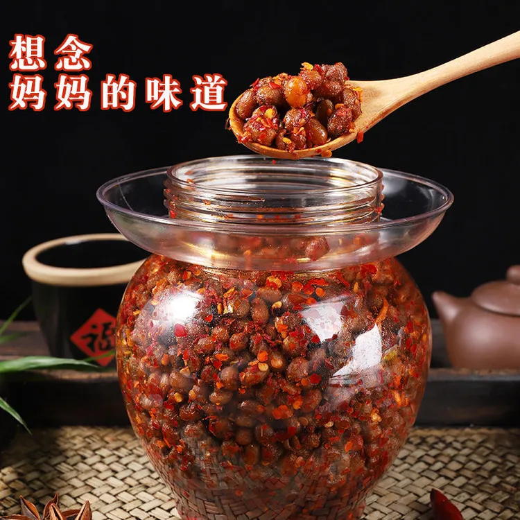 湖南特产香辣豆豉颗粒饱满豉香浓郁下饭调味酱豆瓣酱豆酱黄豆酱