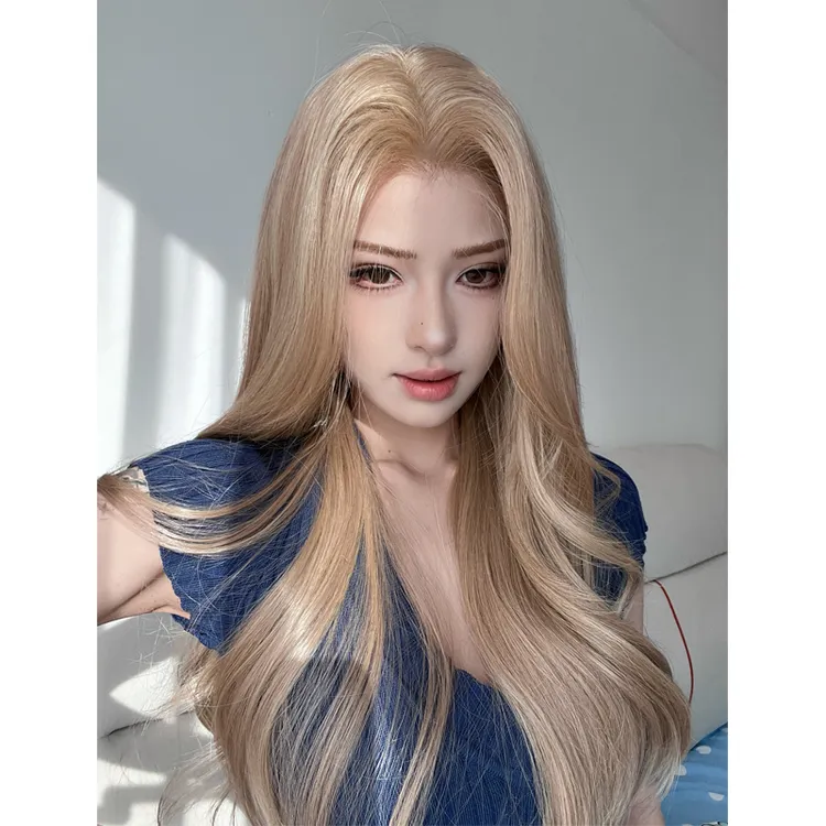 【若槿】裴秀智 安娜同款大面积蕾丝自然美神降临 自然蓬松沙金色