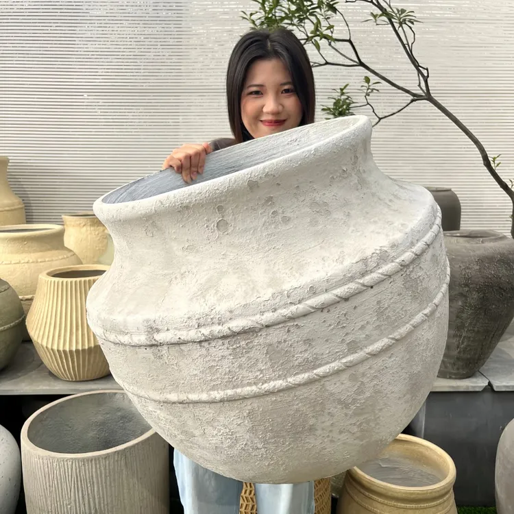 50cm口径大陶罐诧寂风地中海风格南法庭院民宿咖啡厅火锅店大花盆