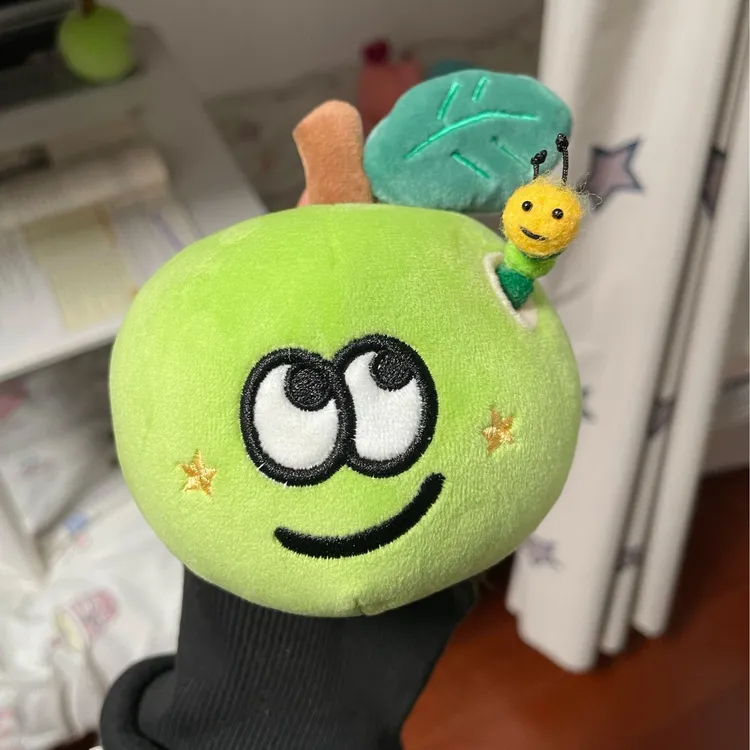 零零和猫原创可爱惊喜青苹果挂件毛绒玩具公仔摆件玩偶