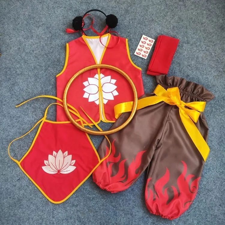 哪吒儿童服装六一儿童节表演服装魔童降世衣服个性小哪咤表演套装
