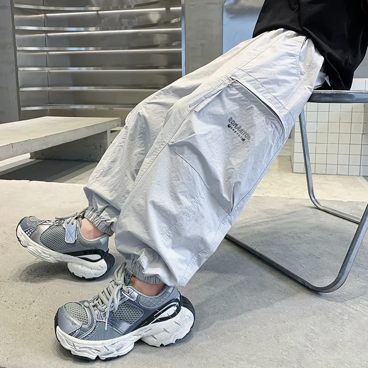 男童夏季速干裤子薄款中大童工装裤休闲裤防蚊裤儿童长裤男孩潮流