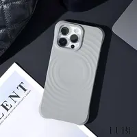 【高冷灰波波】歪歪高定液态硅胶磁吸壳适用于iPhone16promax/15/14
