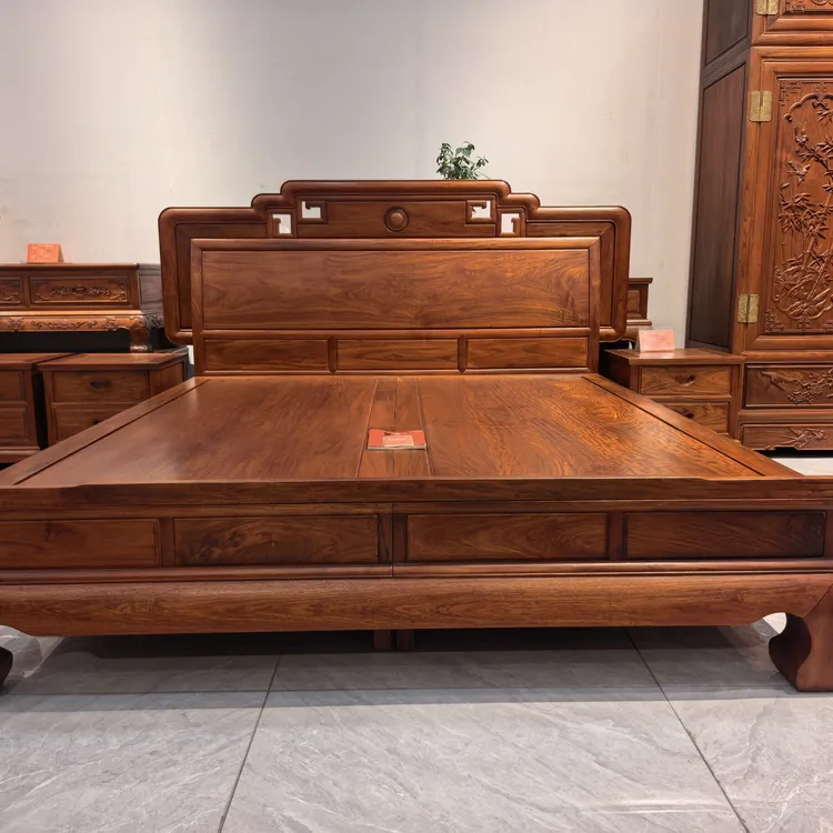 大果紫檀   新古典简约  和天下大脚床