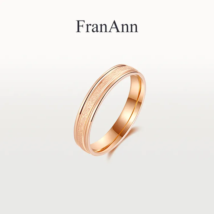 合金戒指 【经典磨砂戒指】男女时尚个性简约18k玫瑰金百搭小众通勤