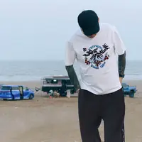 KING·BRAND  25ss 秋冬加厚火山樱花刺绣短袖