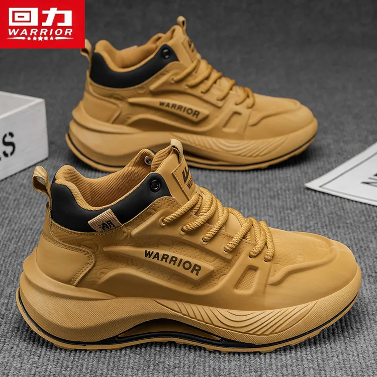 回力男鞋2025新款高帮运动休闲鞋冬季时尚百搭白色防滑增高老爹鞋