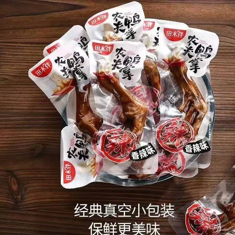 农夫鸭掌独立包装香辣口味休闲即食卤味零食