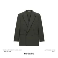YUWEI/定制 琥珀流光风杨树林女士西装外套 CYP25292