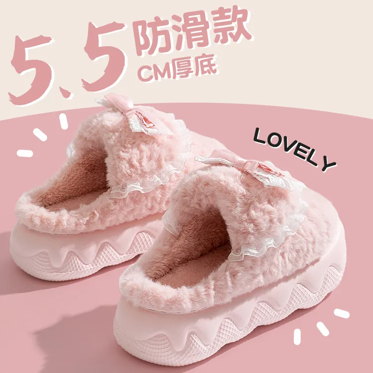棉拖鞋女款冬季2025新款爆款室内家居软底静音防滑保暖加绒拖鞋男