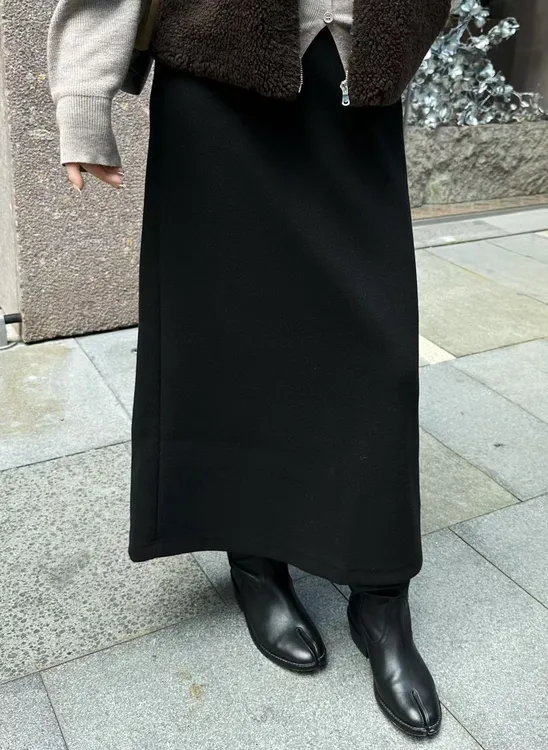 琪琪怪怪大码女装【藏肉秘籍 ！】时尚高腰纯色直筒半身裙D27936QTQ