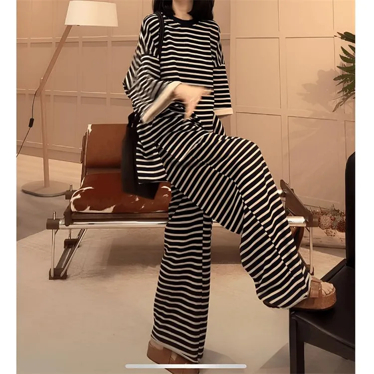 特大码300斤夏季美式休闲个性正肩t恤男女宽松时尚阔腿裤两件套潮