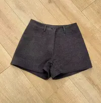 优越比例*a字版羊毛外穿毛呢短裤女2025新款冬季百搭显瘦靴裤短裤