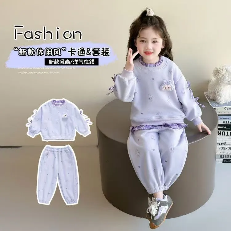 女童套装秋季2025新款儿童休闲时尚秋装女宝宝早秋洋气穿搭两件套