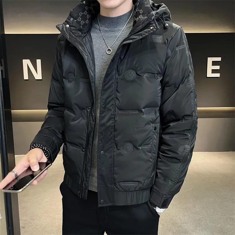 男冬季潮流短款防寒服冬装连帽工装外套加厚保暖可拆卸防寒服