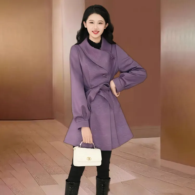 品牌小香风时尚高贵风衣外套2025新款秋季流行穿搭爆款贵夫人大衣