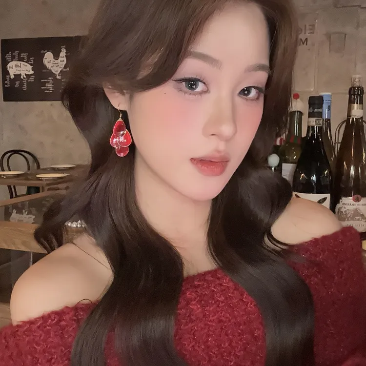 铜合金耳饰 2026年新款高级感复古滴釉气质耳环女长款流苏耳坠