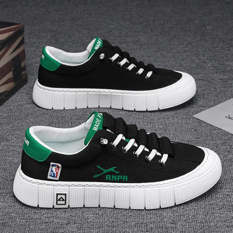 【设计师款】男鞋2025秋冬新款帆布一脚蹬潮鞋软底百搭增高休闲板鞋