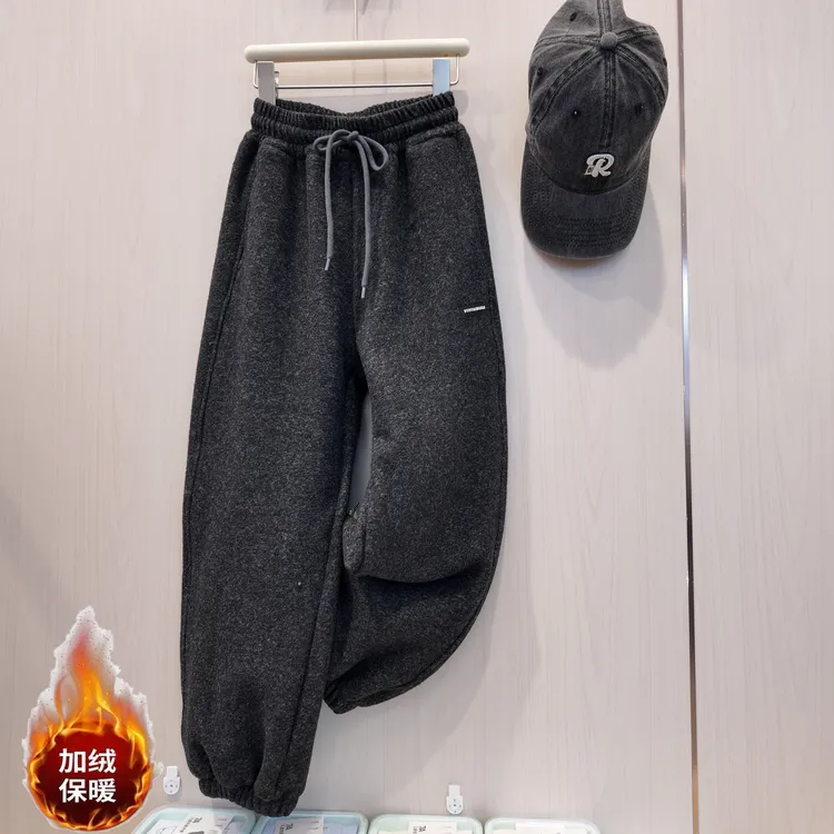 【小哥童装】冬款男童厚款束脚裤保暖休闲裤宽松百搭中大童卫裤456
