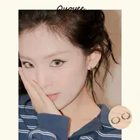 合金耳饰 Quoyee 经典百搭小耳圈耳扣 银色小素圈耳环XP005J5