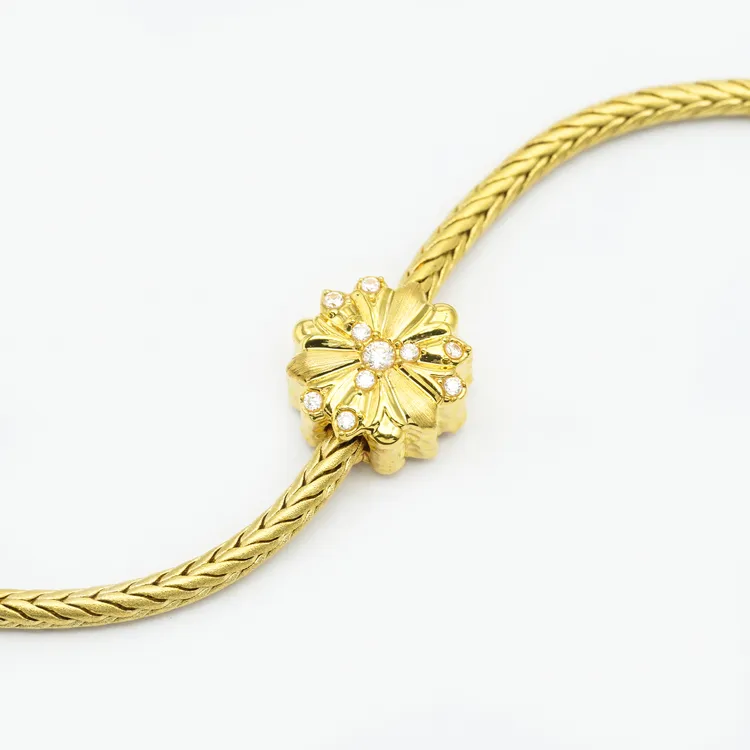 18k金拉丝小雏菊配件  不含绳【QL07117】