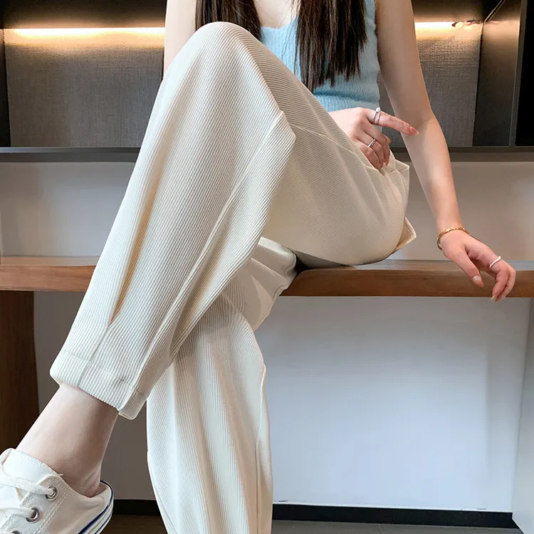 2025新款休闲萝卜裤春秋哈伦裤女款爆款宽松高腰显瘦小个子老爹裤