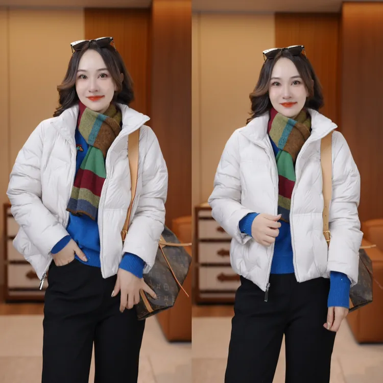 JDND轩羽【凛冬暖炉】90鸭绒秋冬立领羽绒服外套XY25643