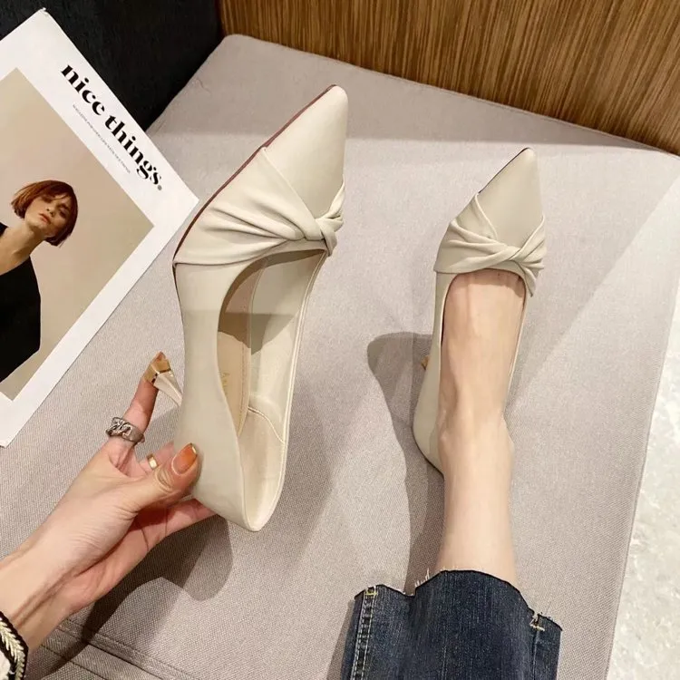 小众设计感法式优雅单鞋女2025网红新款日常增高超软仙女风高跟鞋