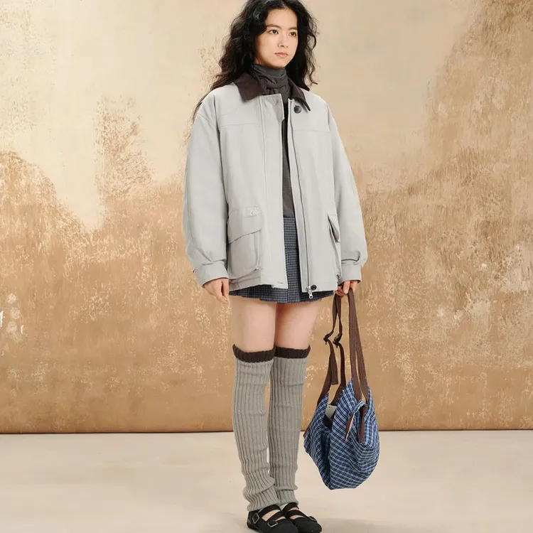 【90白鸭绒】亲子polo领百搭休闲时尚亲子羽绒服-8059