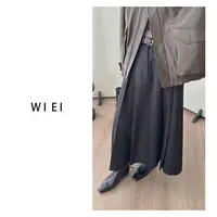 《WI EI》意大利进口Marzotto精纺羊毛_重工压褶半身裙W25305133