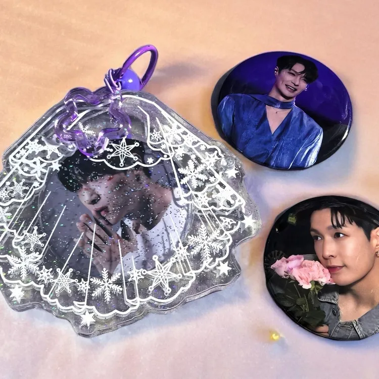 贝壳吧唧套装 一个吧唧套三个吧唧 可挂可立