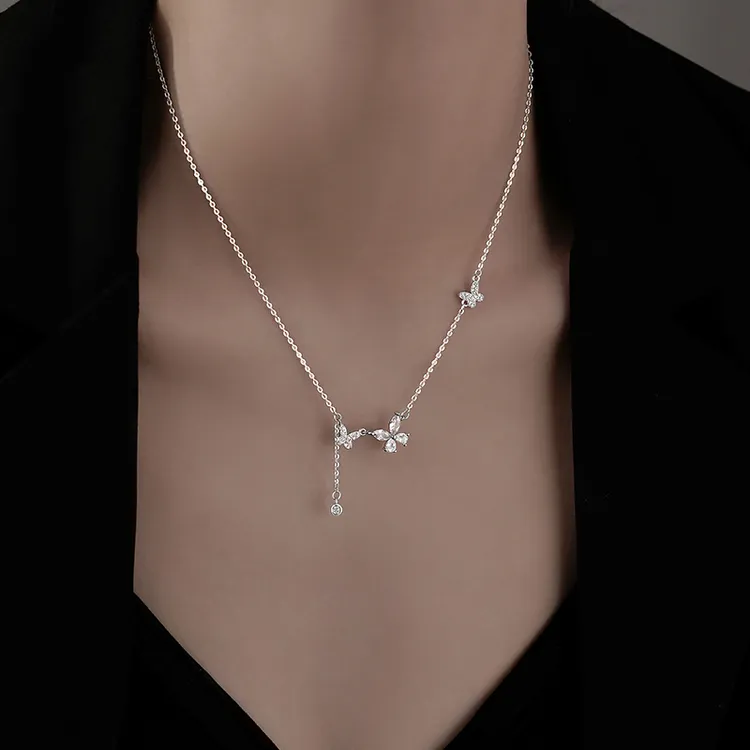 FARCOKO/法蔻 吊坠925银 蝴蝶项链女小众配饰轻奢小众感生日礼物