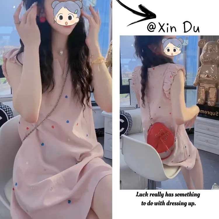 2025夏季新款时尚显瘦气质女士网红洋气连衣裙百搭款D21621