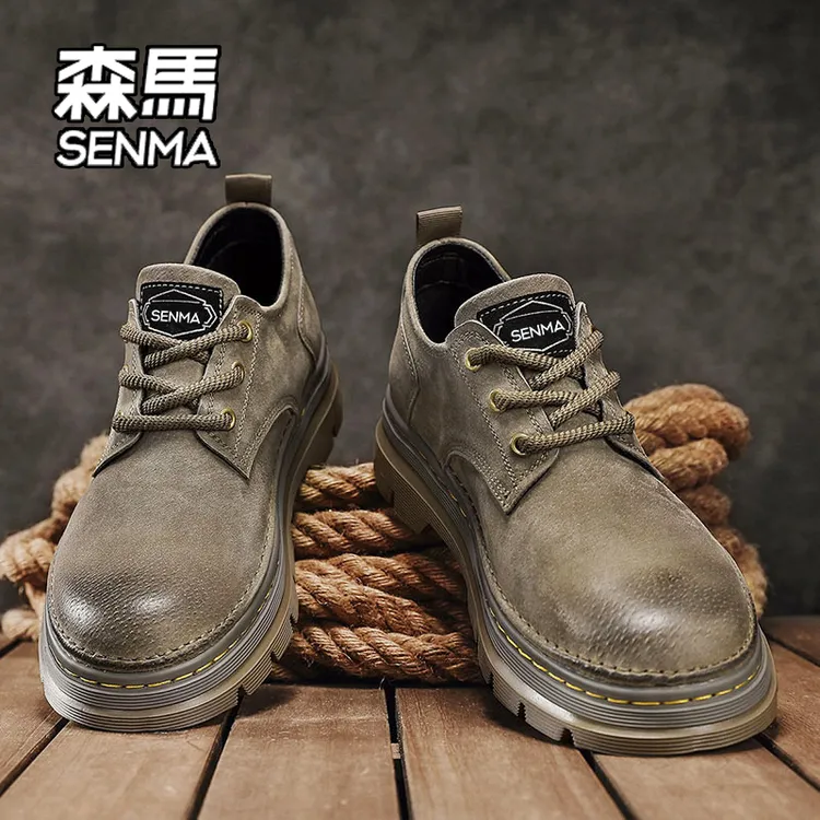 SENMA/森马马丁靴男款2025秋季新款复古潮流低帮耐磨青少年工装靴