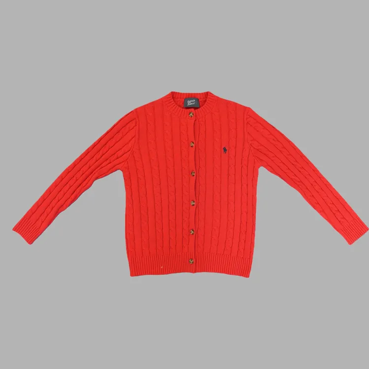 【经典永恒】男女同款25年早秋修身版型绞花编结针织开襟衫