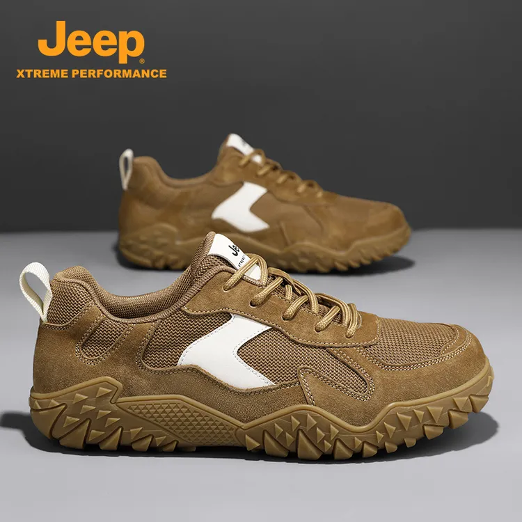jeep吉普男鞋2025新款秋季透气休闲鞋男户外百搭春秋运动网面潮鞋