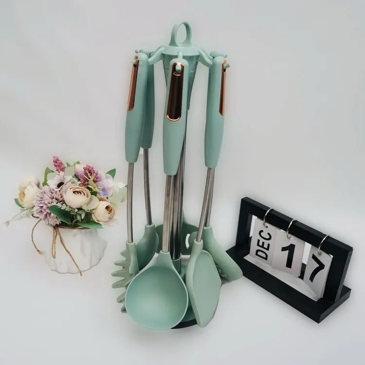 硅胶烹饪用具全套勺铲炒菜勺饭勺锅铲勺菜铲不伤锅家用（新疆包邮）