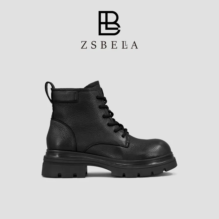 ZSBELLA2025新款鹿皮马丁靴短靴ZS1163