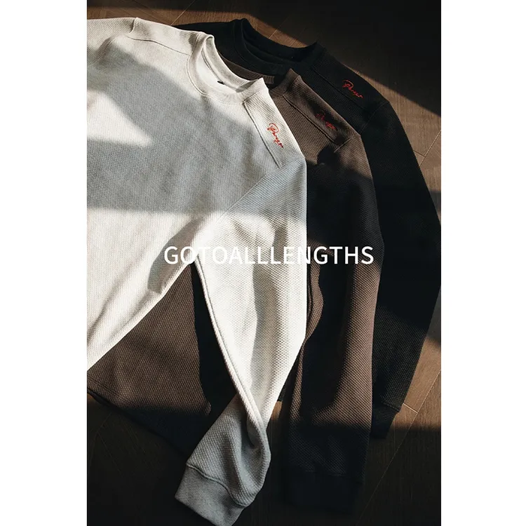 GTAL25AW美式蜂窝红标限定基础打底休闲T恤刺绣圆领拼接长袖