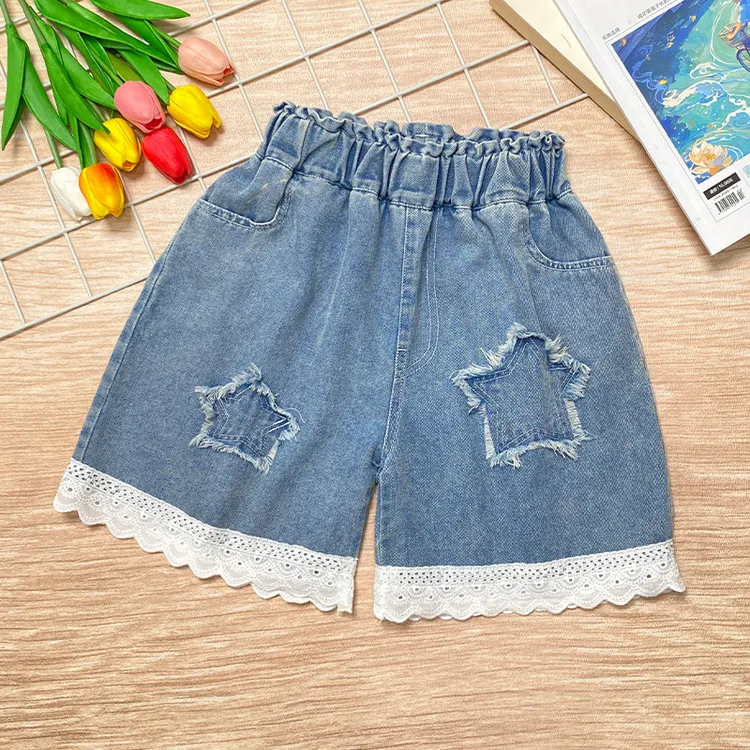 女童牛仔短裤2025夏季新款儿童洋气百搭外穿中大童韩版女孩五分裤