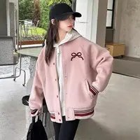 【米果妈】女童2025秋冬新款韩版夹棉加厚棒球服外套B4779