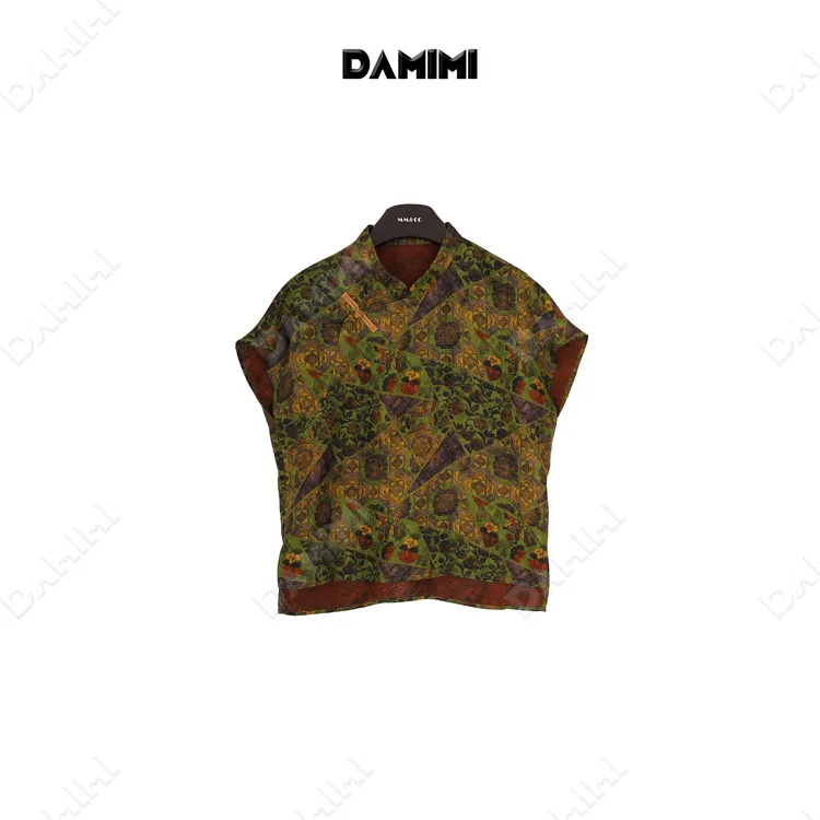 【琅玕影】新中式国风夏季新款短袖上衣LYGSY0992