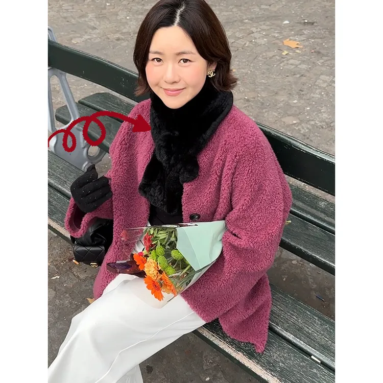 【DIS 定制】【软fufu围脖】高级感濑兔毛加厚保暖围巾Z525X20845