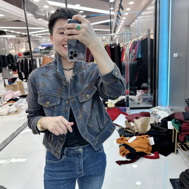 韩版时尚超柔牛仔绒2款好穿短款外套66988品