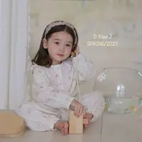 现货【嘿甜心】儿童春秋棉纱女宝家居服套装Z-26637