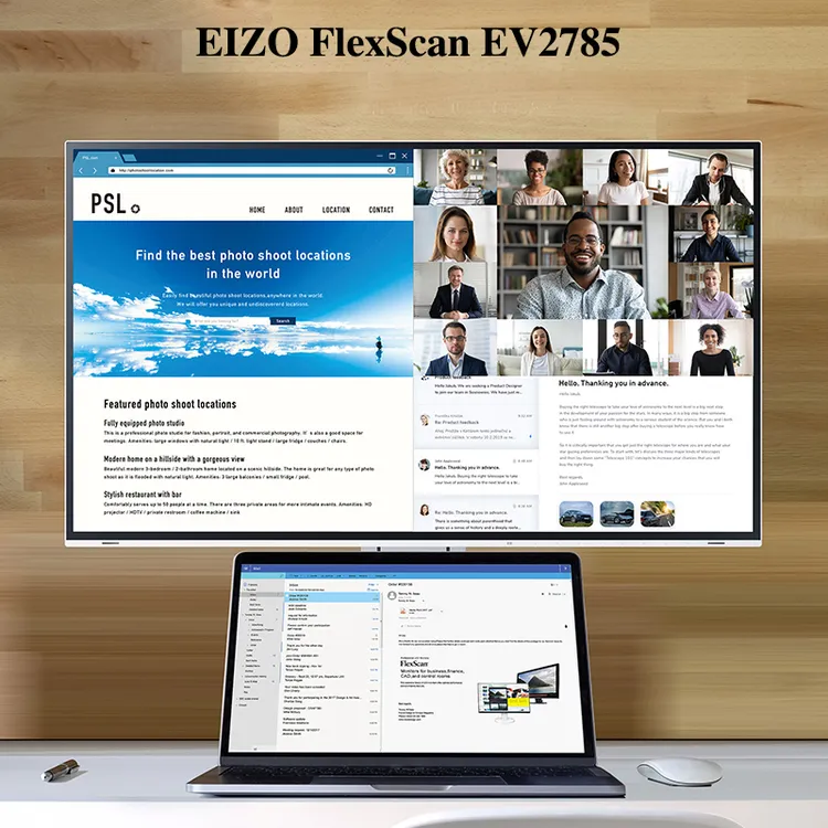 艺卓27寸EIZO EV2785设计绘图制图视频剪辑办公家用护眼4K显示器