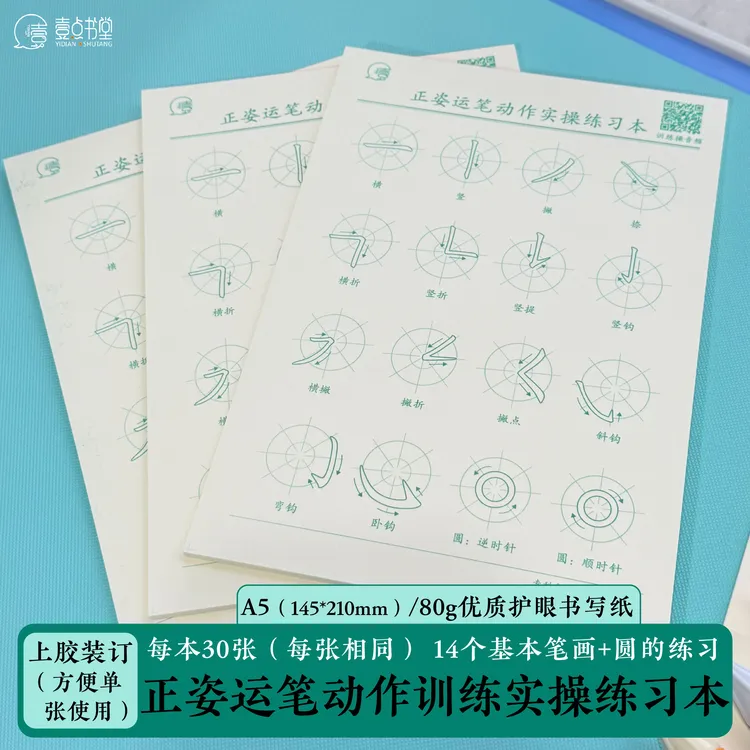 科学执笔正姿运笔动作训练实操练习本基本笔画练习控笔硬笔作业本