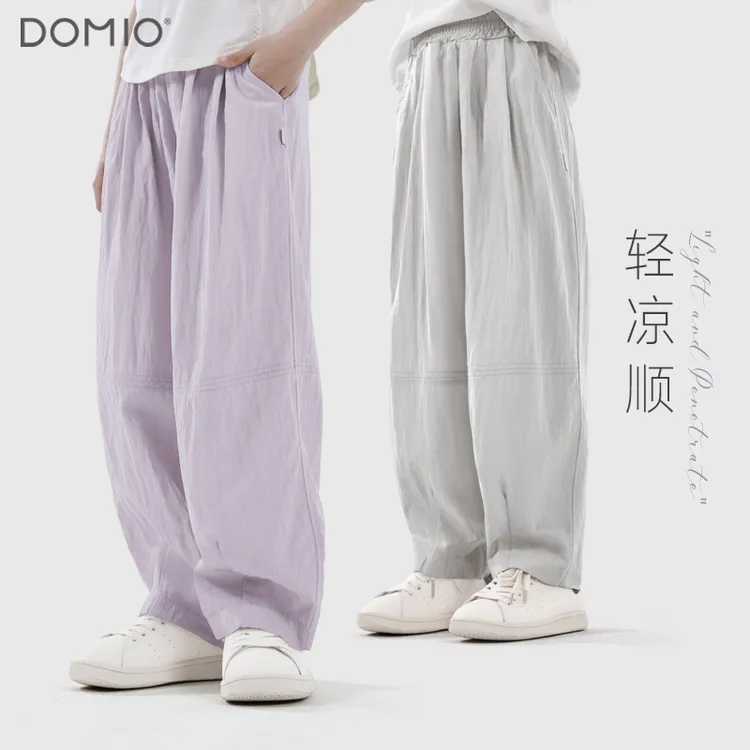 儿童裤子2025夏季新款女童休闲裤中大童阔腿裤洋气长裤亲子运动裤
