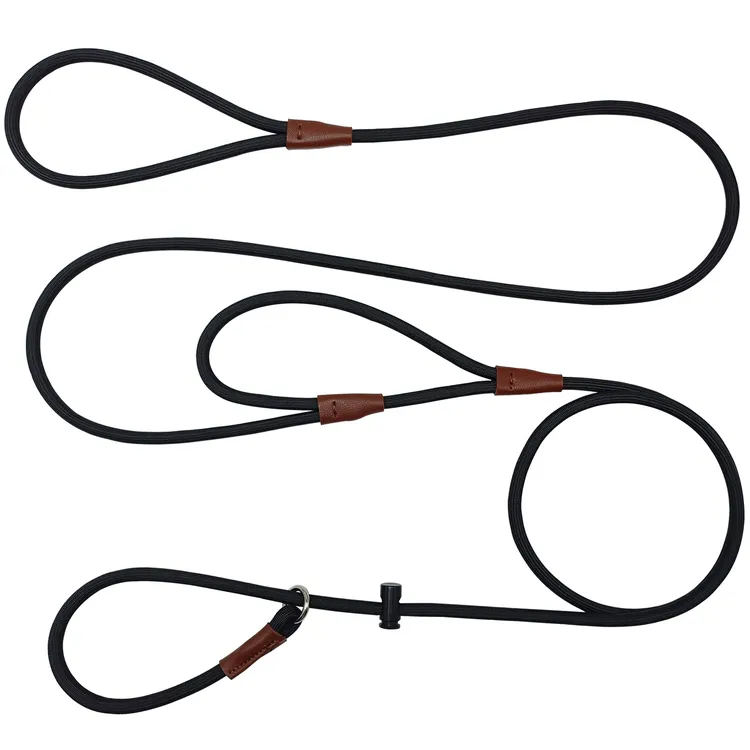 双把手狗狗p绳训练防爆冲2.5米P链项圈一体狗链子中小大型犬适用