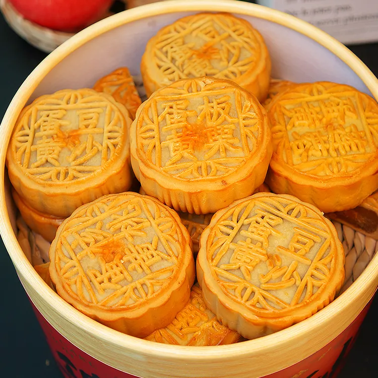 中佰乐广式蛋黄月饼板栗莲蓉核桃豆沙100克大份量中秋传统美食